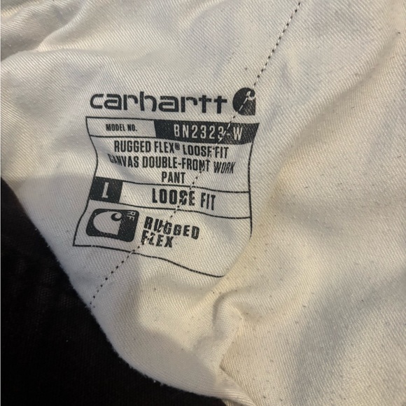 Carhartt ladies l RUGGED FLEX® LOOSF FIT CANVAS DOUBLE-FRONT WORK PANTS - Picture 4 of 5